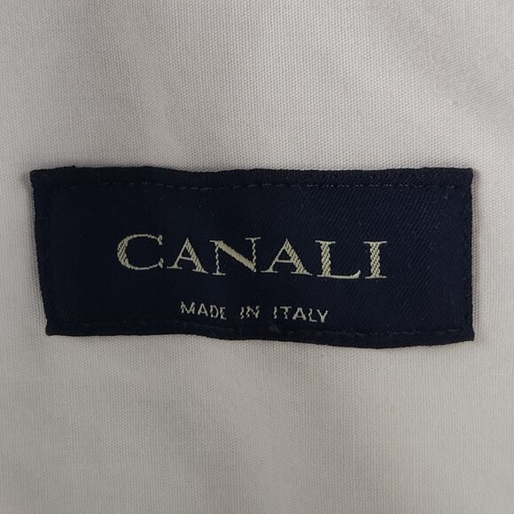 Canali Cotton French Cuff Italy 16.5 White Solid Button Up Men Luxury Shirt - Picture 8 of 16